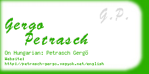 gergo petrasch business card
